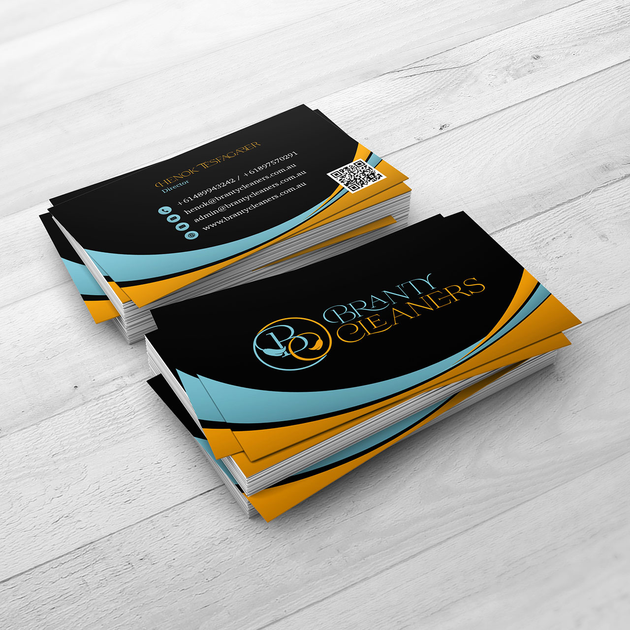 Branty Cleaners Business Cards
