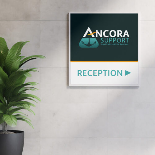 Ancora Support Reception Branding