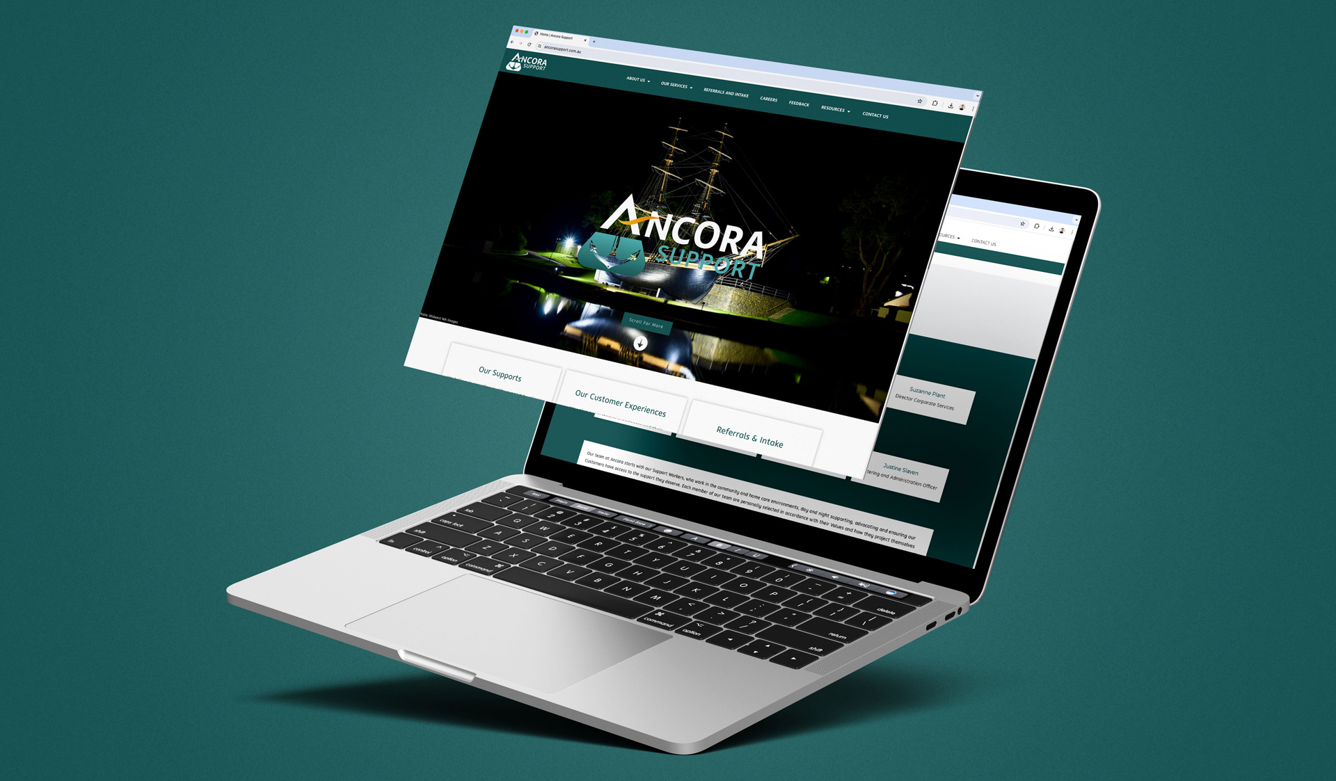 Ancora Website Mockup