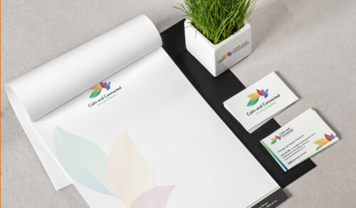 Calm and Connected Brand Stationery