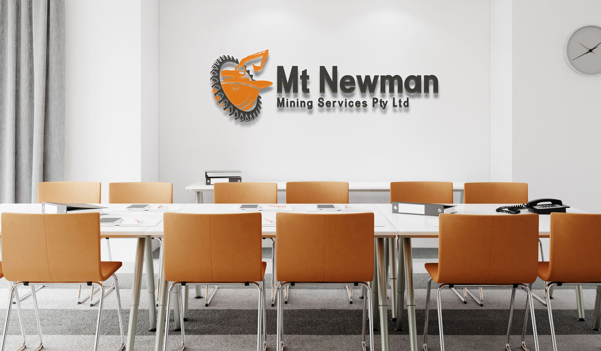 Mt Newman Mining Services Boardroom Logo Branding