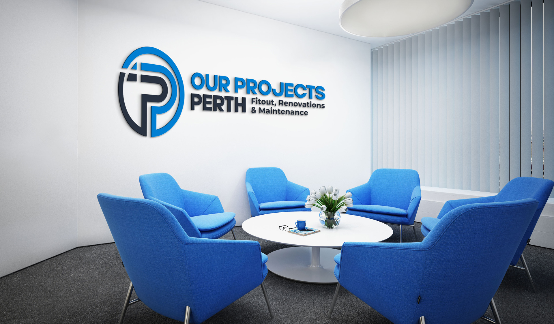 Our Projects Perth Reception Room Branding