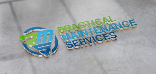 Practical Maintenance Services Logo Mockup